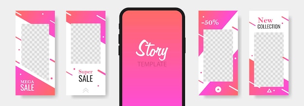 Vector trendy editable template sale banner for social networks stories. design backgrounds for social media, landing page, website, mobile app, poster, flyer, coupon, gift card, web design.