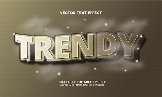 Trendy editable text effect