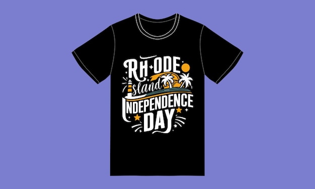 Vector trendy eiland onafhankelijkheidsdag typografie grafisch t-shirtontwerp