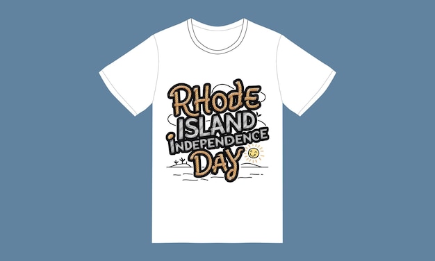 Vector trendy eiland onafhankelijkheidsdag typografie grafisch t-shirtontwerp