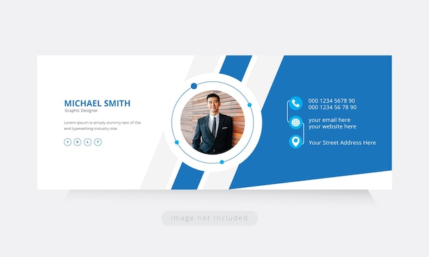 Trendy email signature template design