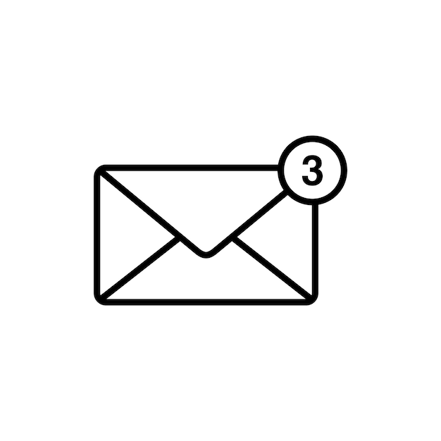 Trendy Envelope Icon Vector Template