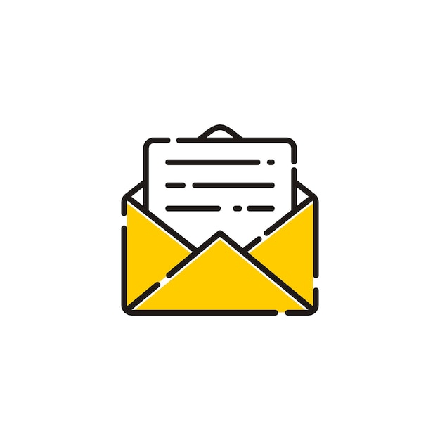 Trendy Envelope Icon Vector Template