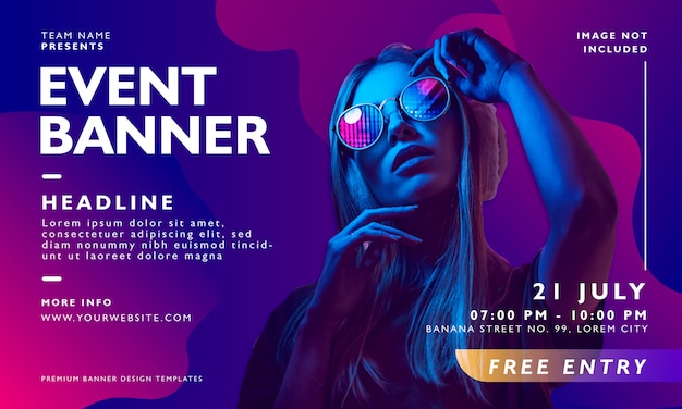 Trendy event banner  template