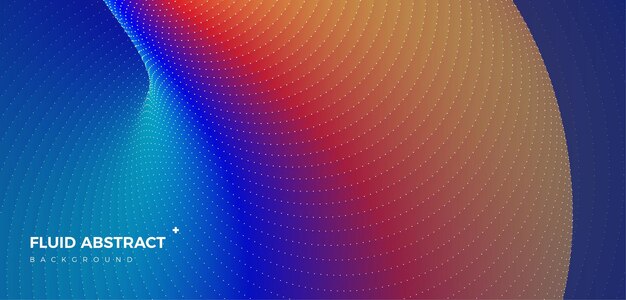 Vector trendy fashion dot matrix dazzling color blue red fluid gradient abstract background