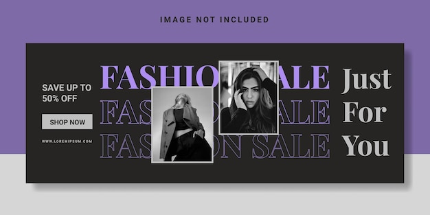 Vector trendy fashion sale social media cover or web banner