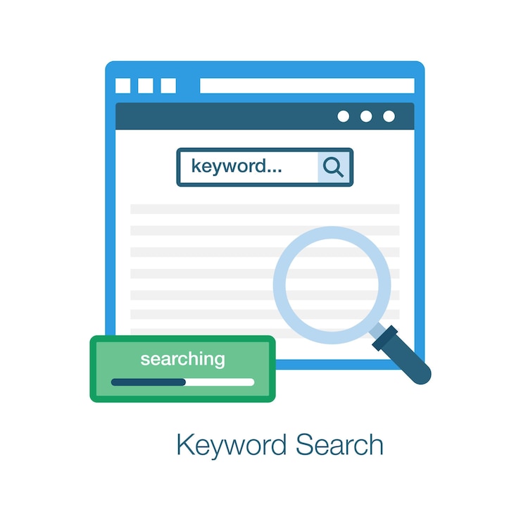 Vector a trendy flat concept icon of keyword search modern vector design