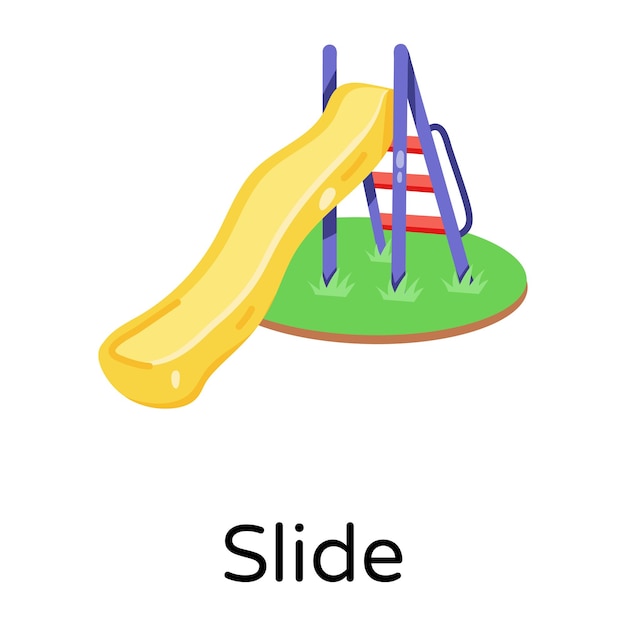 Trendy flat icon design of slide