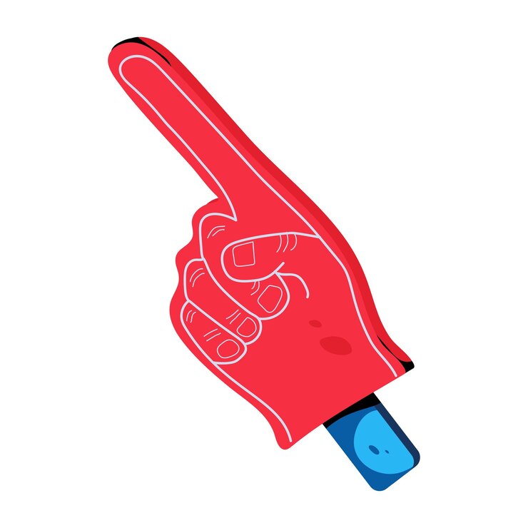 Vector trendy flat icon of a foam hand