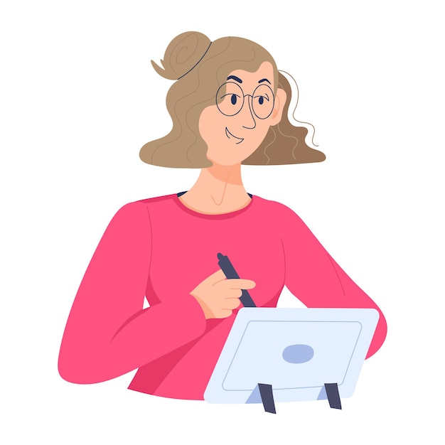 Trendy flat illustration of online work