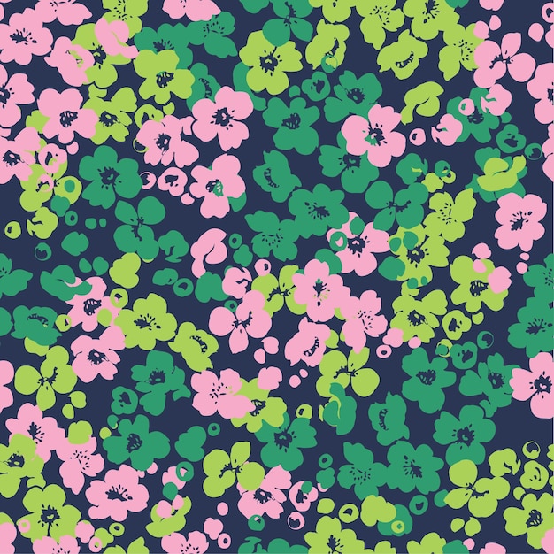Vector trendy floral design, floral seamless pattern for fashion, wallpapers, print. liberty style.