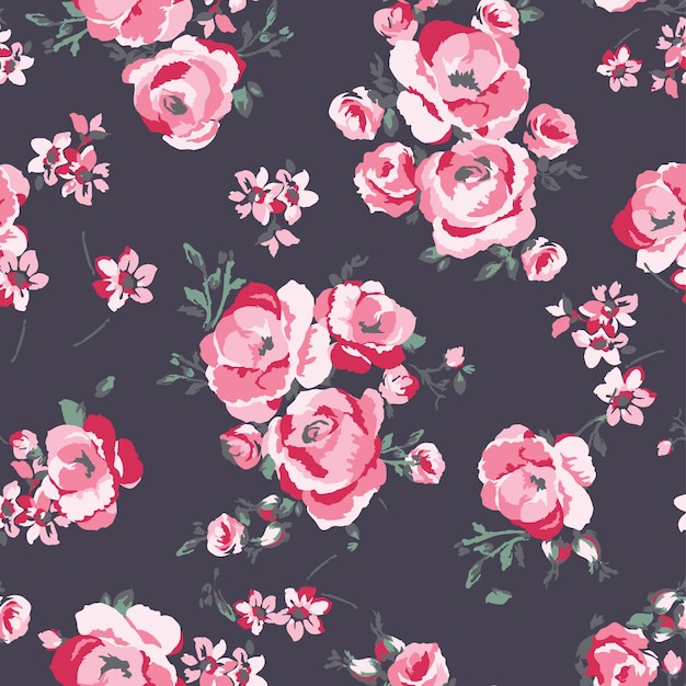 Vector trendy floral design, floral seamless pattern for fashion, wallpapers, print. liberty style.