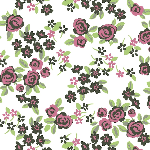 Trendy floral design, floral seamless pattern for fashion, wallpapers, print. Liberty style.