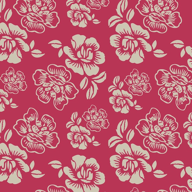 Vector trendy floral design, floral seamless pattern for fashion, wallpapers, print. liberty style.