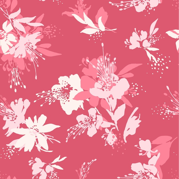 Trendy floral design, floral seamless pattern for fashion, wallpapers print. liberty style.