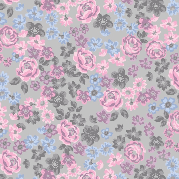 Trendy floral design, floral seamless pattern for fashion, wallpapers print. Liberty style.