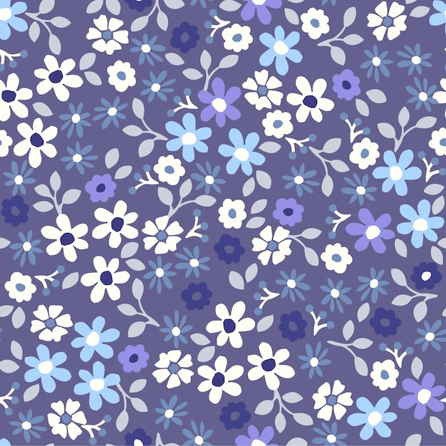 벡터 트렌디한 꽃무늬 디자인, 패션을 위한 꽃무늬 매끄러운 패턴, 월페이퍼 인쇄. 리버티 스타일.