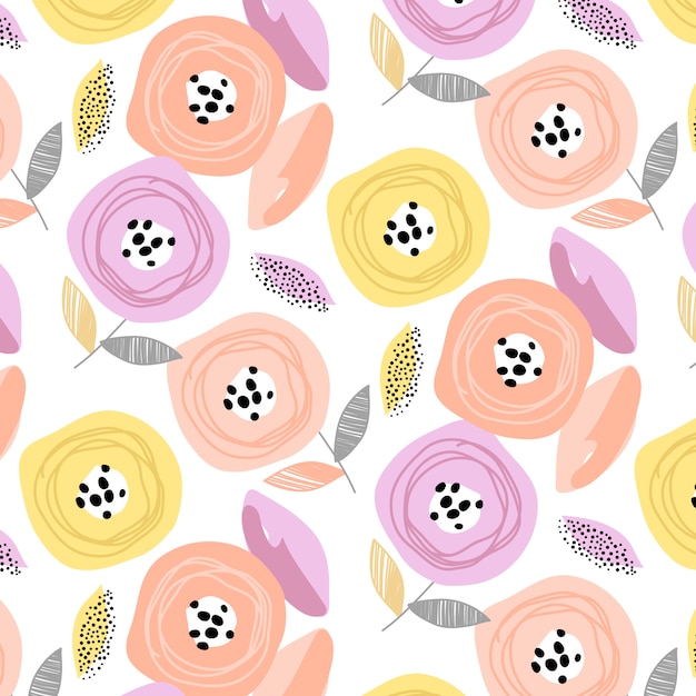 Trendy flower pattern