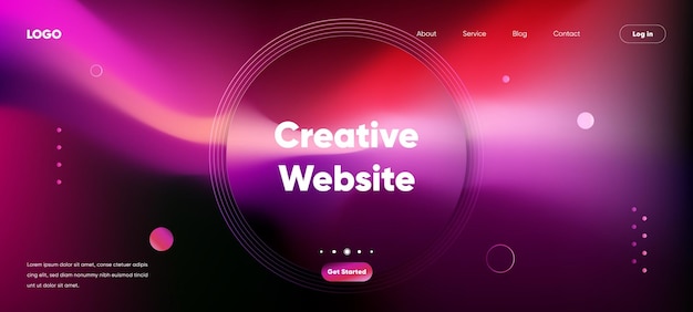 Vector trendy fluid gradient background, colorful abstract liquid 3d shapes background for landing page