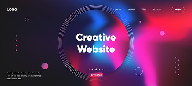 Vector trendy fluid gradient background, colorful abstract liquid 3d shapes background for landing page