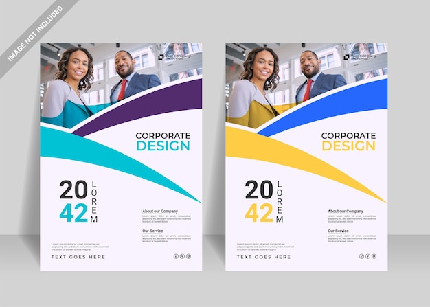 Trendy flyer template for annual report and cover book