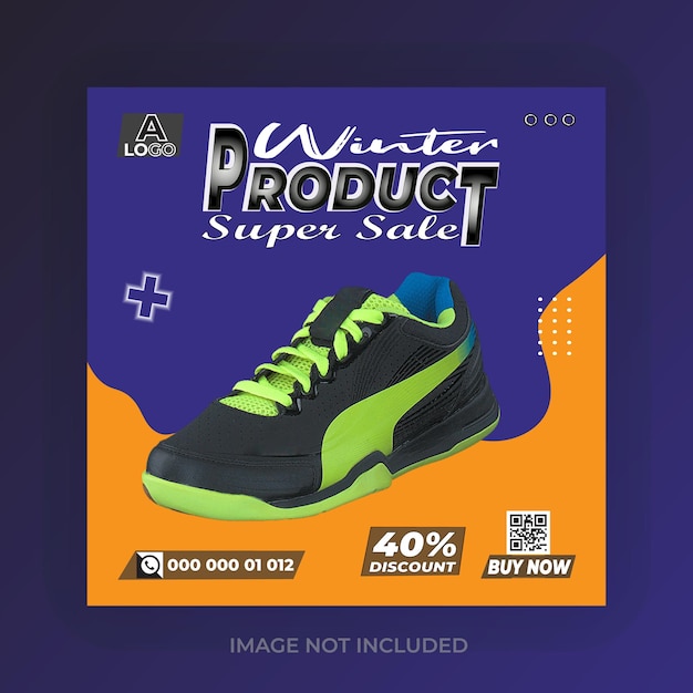 Trendy Footwear Promotions Big Sale Social Media Banner Designs