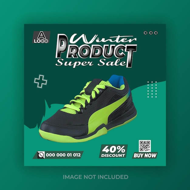 Trendy Footwear Promotions Big Sale Social Media Banner Designs