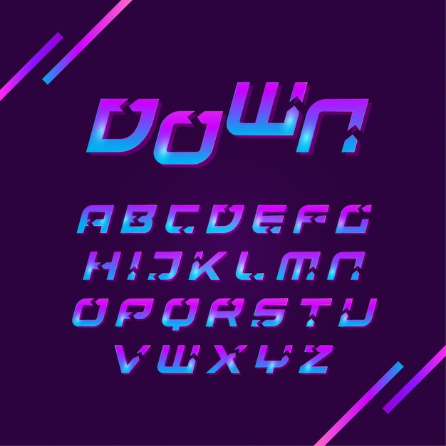 Trendy futuristic fonts 