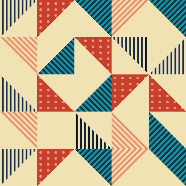 Vector trendy geometric abstract pattern soft colors