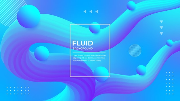 Trendy geometric Fluid shape background