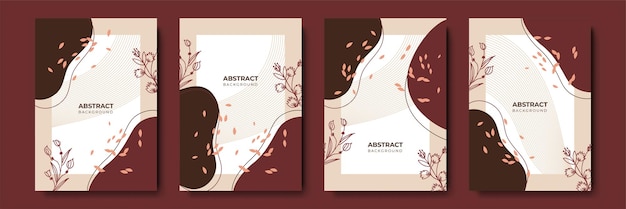 Trendy geometric forms textures strokes abstract and floral decor elements Vector design templates for wedding invitation and frames social media stories wallpaper luxury stationery