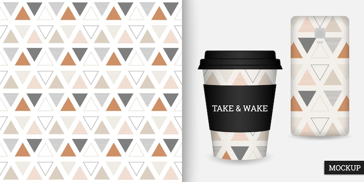 Vector trendy geometric seamless pattern