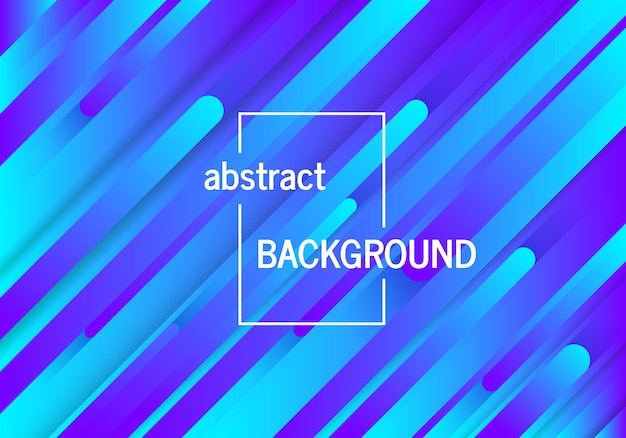 Trendy geometrische blauwe achtergrond met abstracte lijnen. Futuristisch dynamisch patroonontwerp. vector illustratie