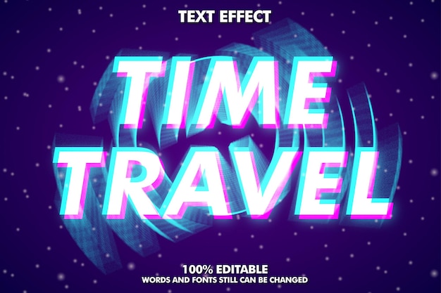 trendy glitch text effect