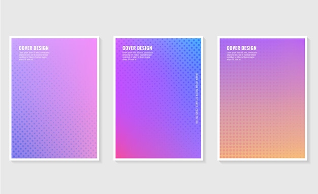 Trendy gradient cover design abstract background template of a4 format layout can use modern poster