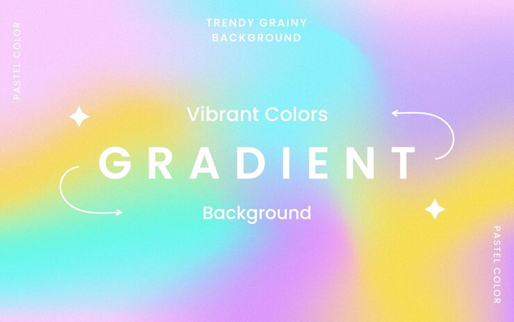 Trendy grainy background with vibrant colors free vector