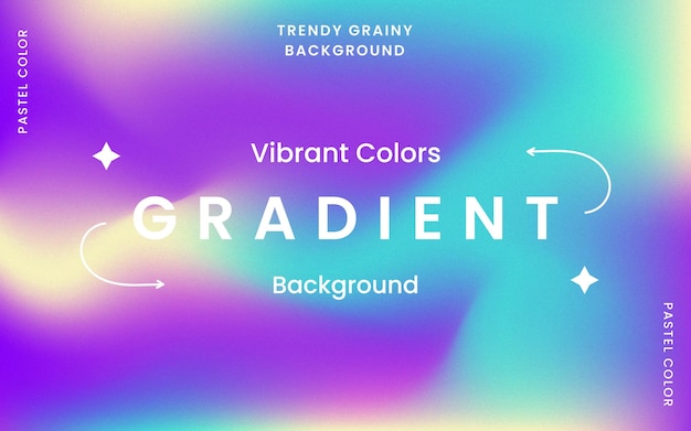 Trendy grainy background with vibrant colors free vector