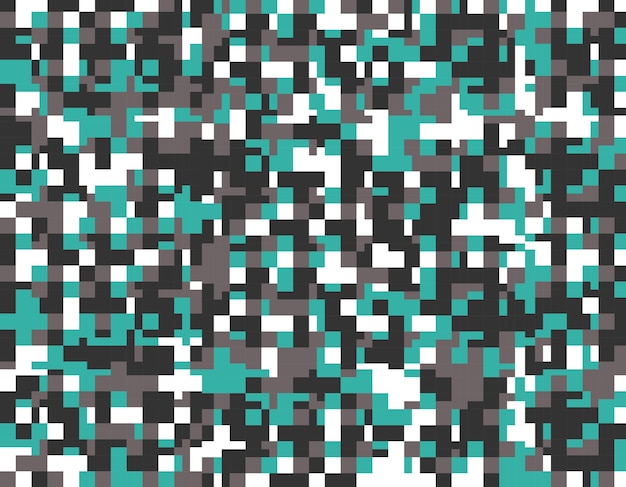 Trendy gray turquoise camouflage pattern with pixels bright ornament for defenders of the fatherland...