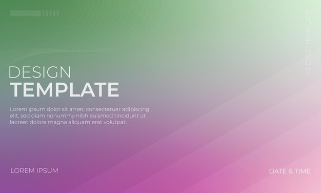 Trendy Green Magenta Lavender Gradient achtergrond lay-out