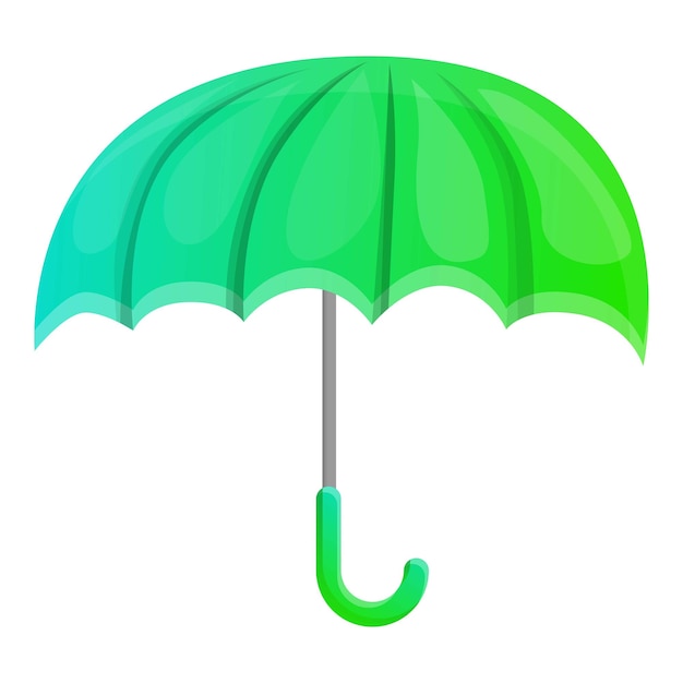 Trendy groene paraplu pictogram Cartoon van trendy groene paraplu vector pictogram voor webdesign geïsoleerd op een witte achtergrond