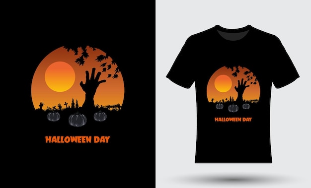 Trendy Halloween t-shirt klaar ontwerp