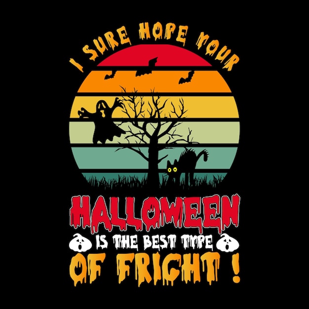 Trendy Halloween-typografie en grafisch T-shirtontwerp