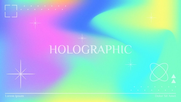 Trendy holographic gradient background