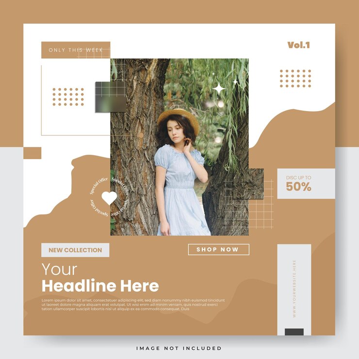 Trendy instagram-sjabloon schone moderne social media-postbannersjabloon