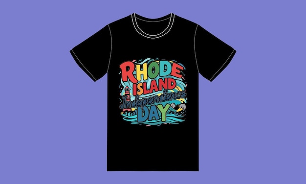 Vector trendy island independence day typography graphic tshirt design