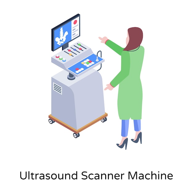 Trendy isometric design of electrocardiogram