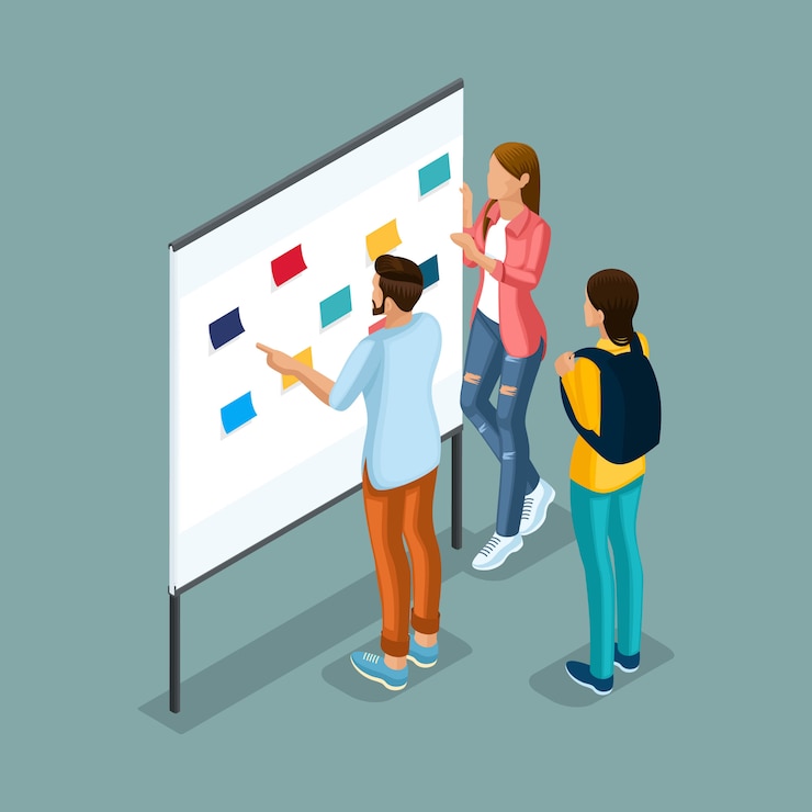 Vector trendy isometric illustration