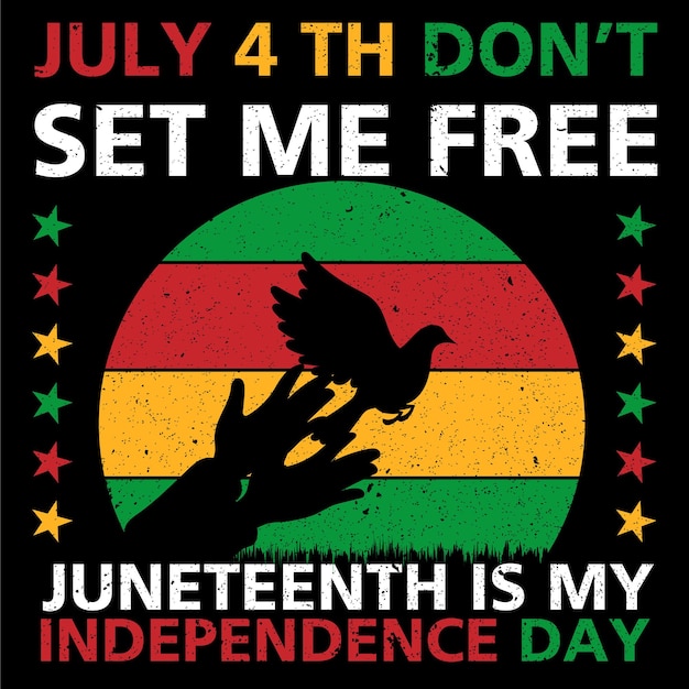 트렌디한 juneteenth 티셔츠 디자인