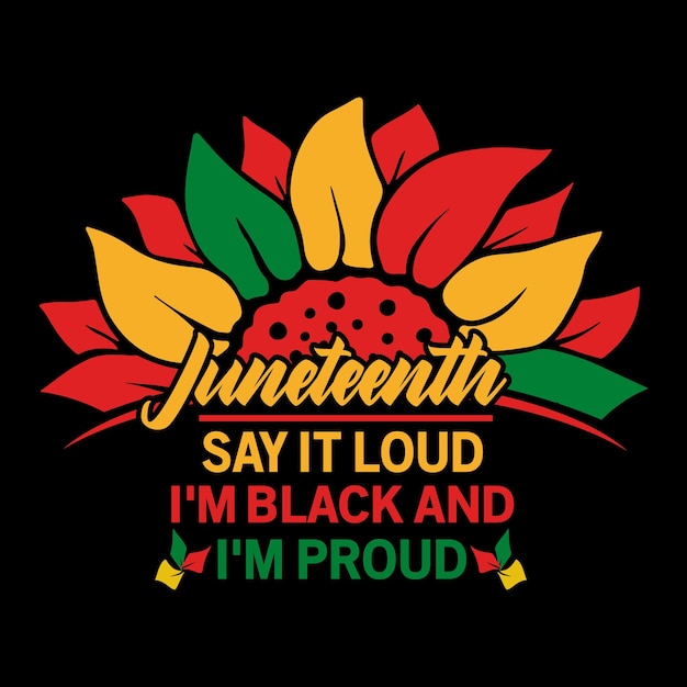 Vector trendy juneteenth t shirt design