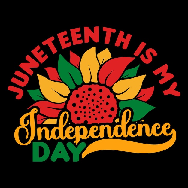 트렌디한 Juneteenth 티셔츠 디자인